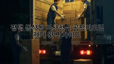 평택 동삭동 이사청소, 곰팡이·오염 제거 완벽 가이드!