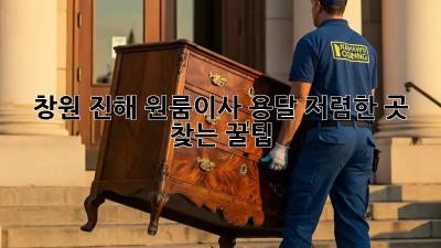 창원 진해 원룸이사, 용달 저렴한 곳 찾는 꿀팁🍯